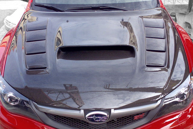 2008-2011 Subaru Impreza Wrx & Sti Vrs Style Hood - Carbonado