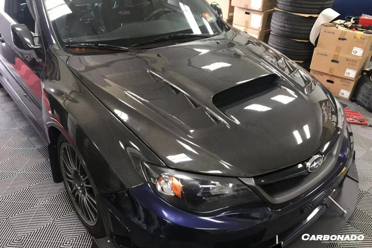 2008-2011 Subaru Impreza Wrx & Sti Vrs Style Hood - Carbonado