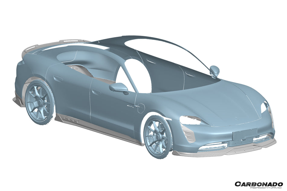 2019-2024 Porsche Taycan AD Style DRY Carbon Fiber Front Bumper Air Vents