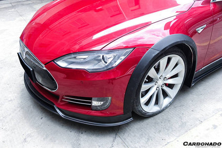 2012-2015 Tesla Model S RS Style Front Lip - Carbonado