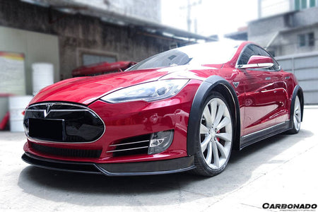 2012-2015 Tesla Model S RS Style Front Lip - Carbonado Aero