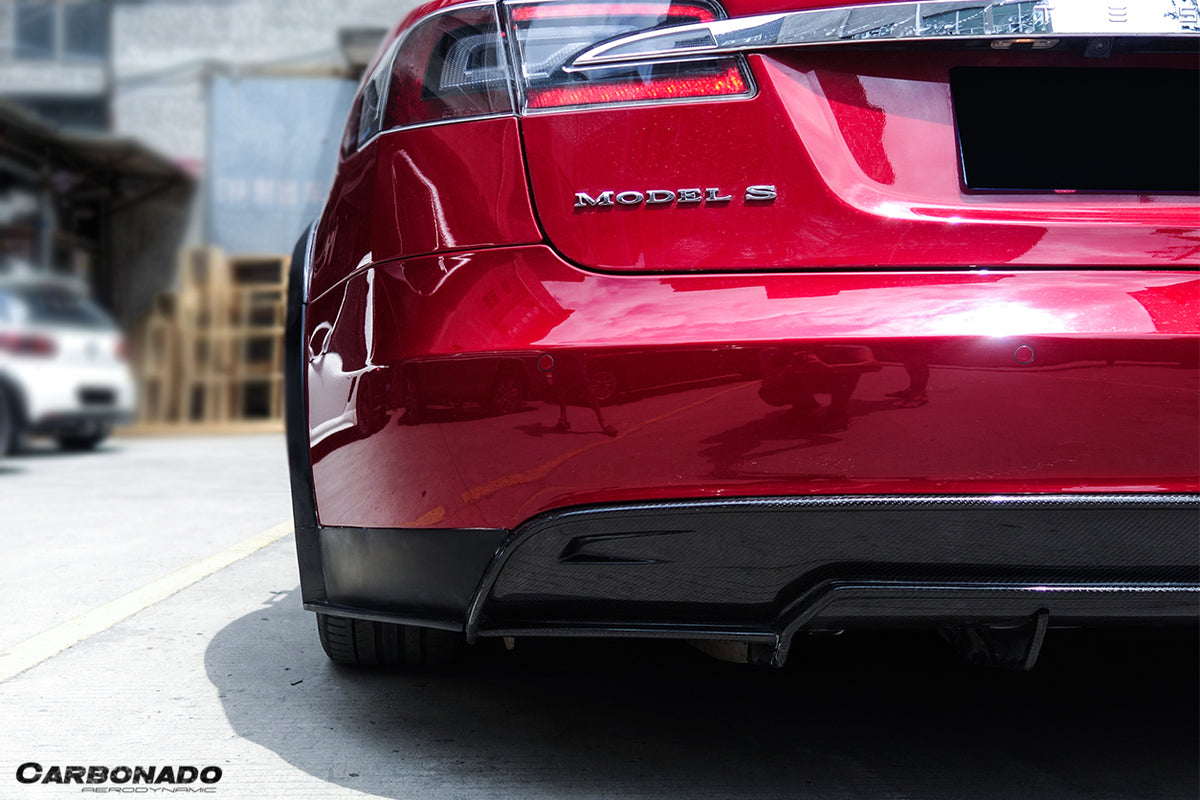 2012-2015 Tesla Model S RS Style Rear Lip - Carbonado Aero