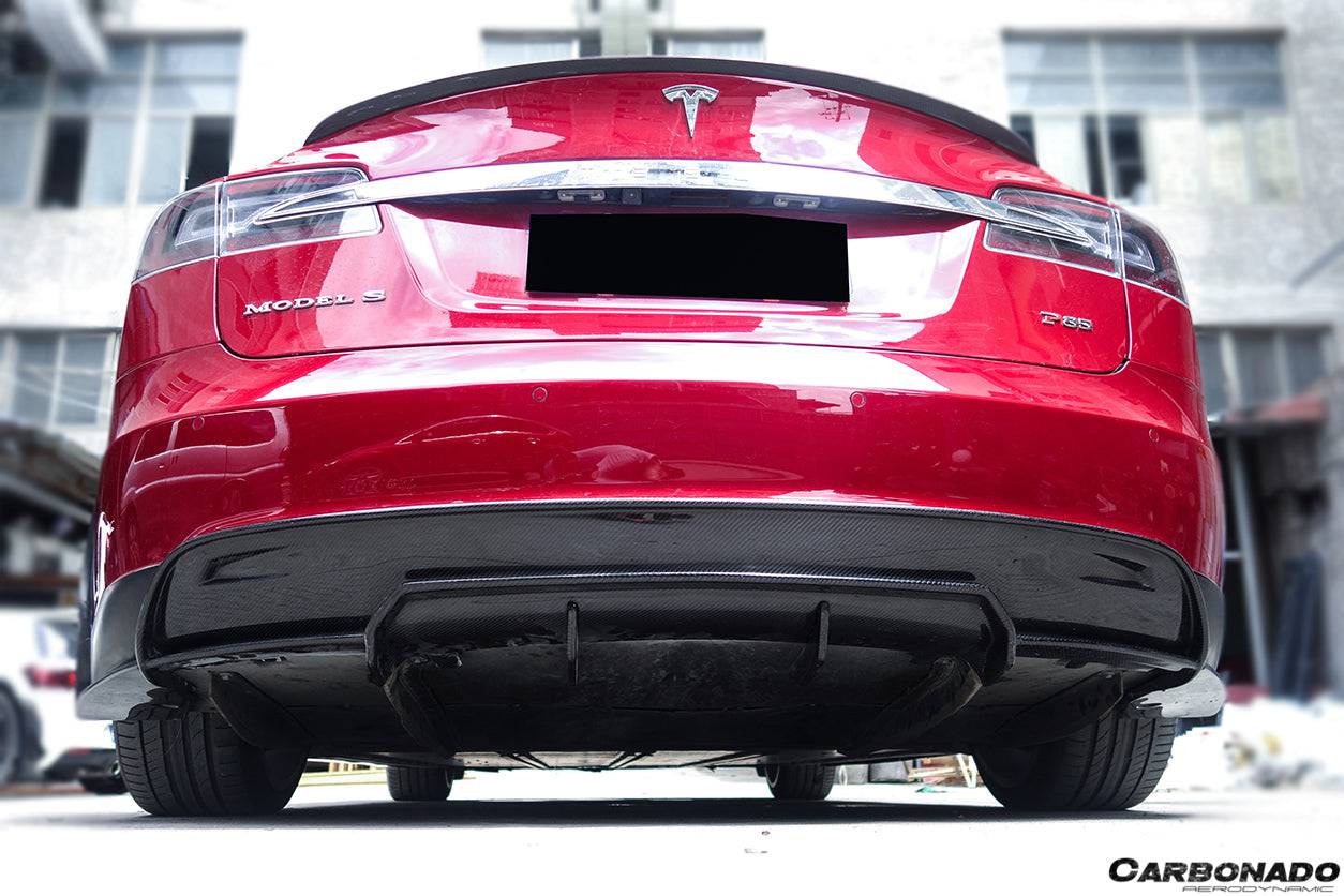 2012-2015 Tesla Model S RS Style Rear Lip - Carbonado Aero