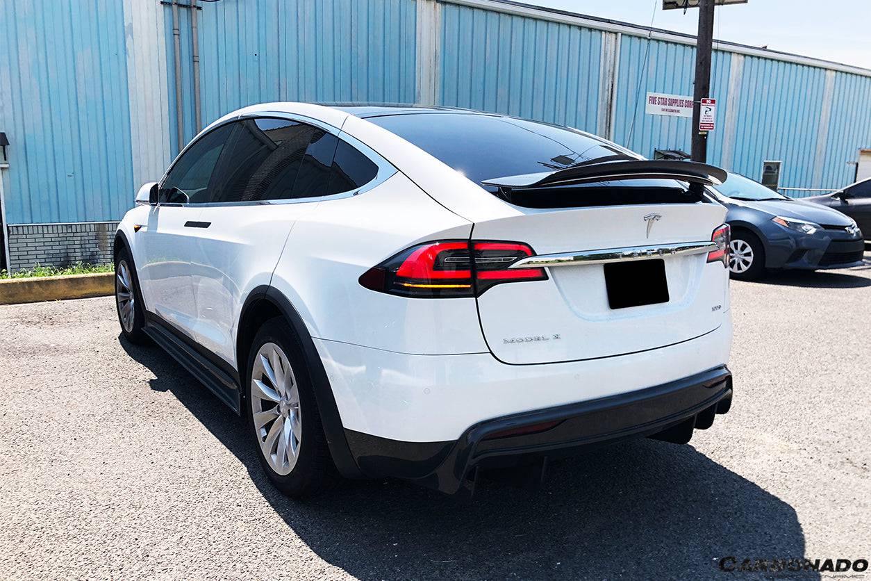 2016-2021 Tesla Model X SUV RZS Style Carbon Fiber Trunk Spoiler - Carbonado Aero