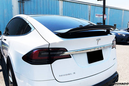 2016-2021 Tesla Model X SUV RZS Style Carbon Fiber Trunk Spoiler - Carbonado Aero