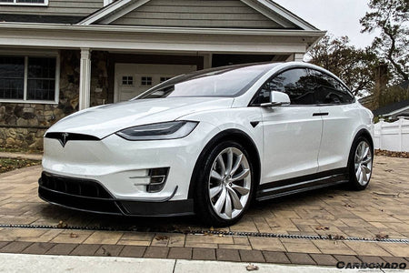 2016-2021 Tesla Model X SUV RZS Style Carbon Fiber Front Lip - Carbonado Aero