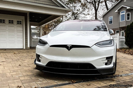 2016-2021 Tesla Model X SUV RZS Style Carbon Fiber Front Lip - Carbonado Aero
