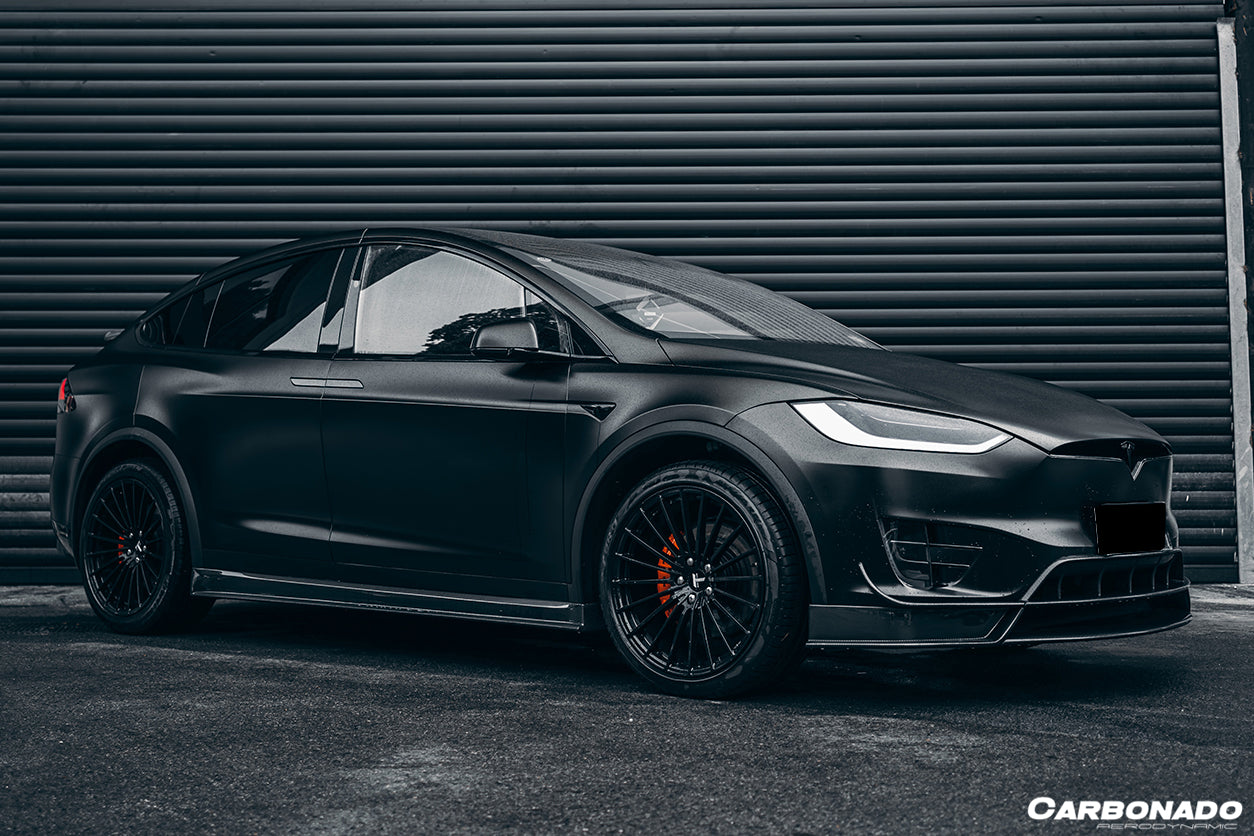 2016-2021 Tesla Model X SUV RZS Style Carbon Fiber Front Lip - Carbonado