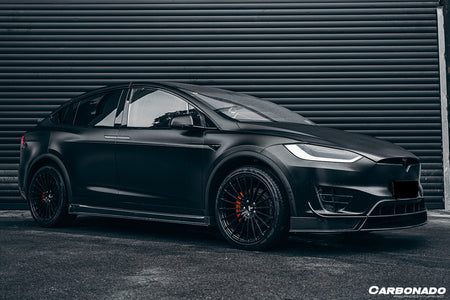 2016-2021 Tesla Model X SUV RZS Style Carbon Fiber Front Lip - Carbonado