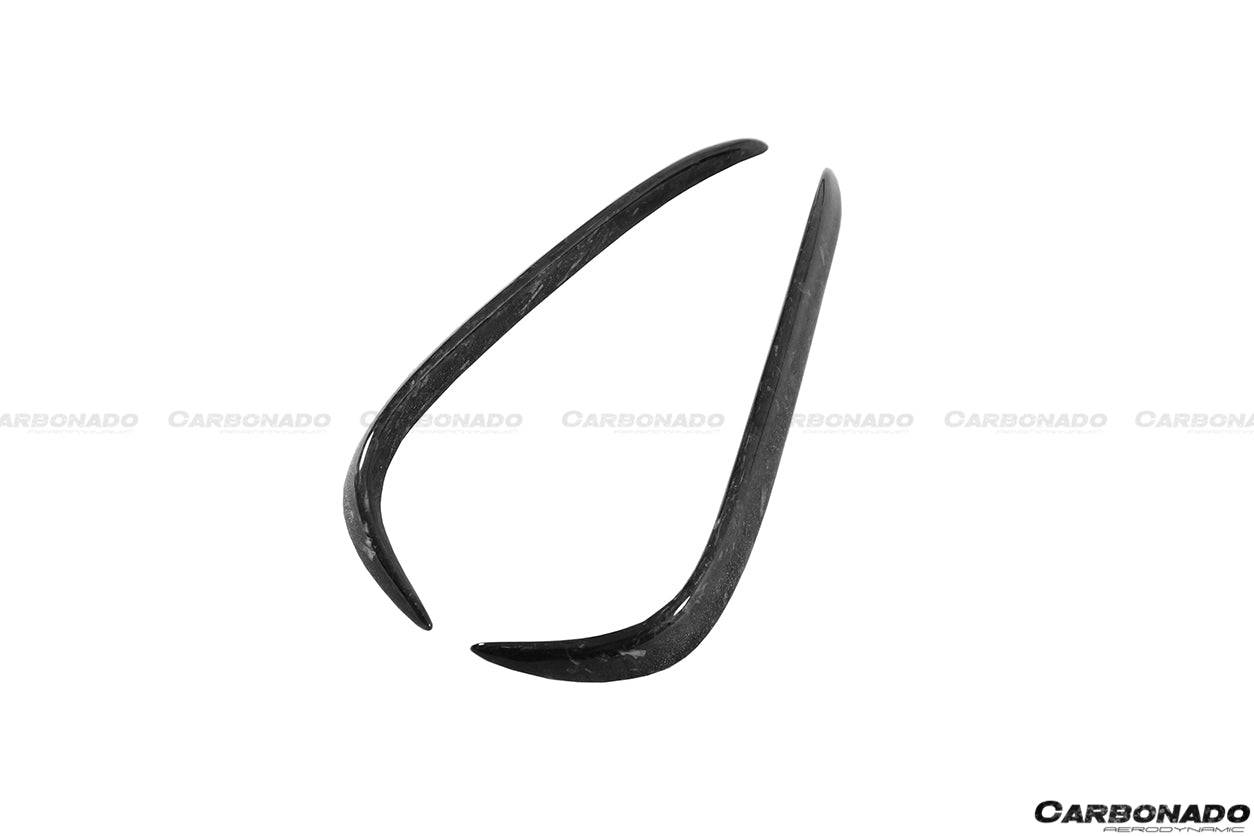 2016-2021 Tesla Model X SUV RZS Style Carbon Fiber Front Canards - Carbonado Aero