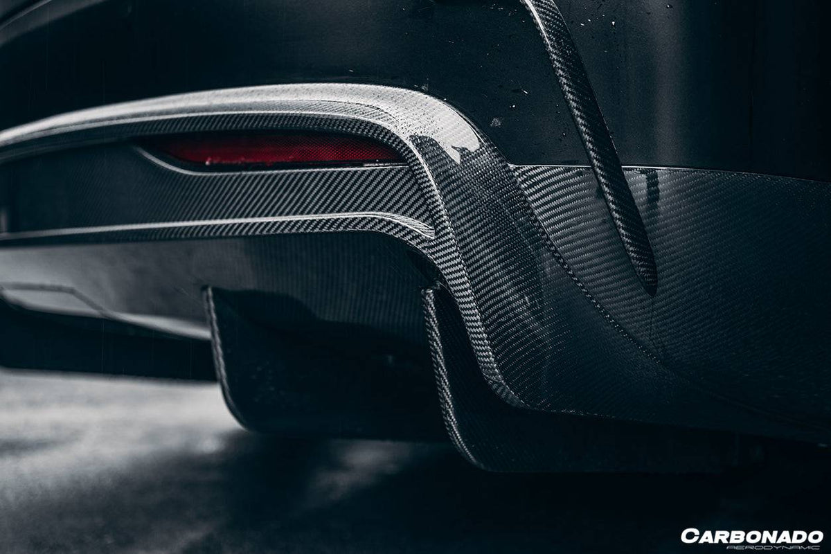 2016-2018 Tesla Model X SUV RZS Style Carbon Fiber Rear Lip - Carbonado