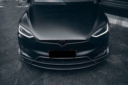 2016-2021 Tesla Model X SUV RZS Style Carbon Fiber Front Lip - Carbonado