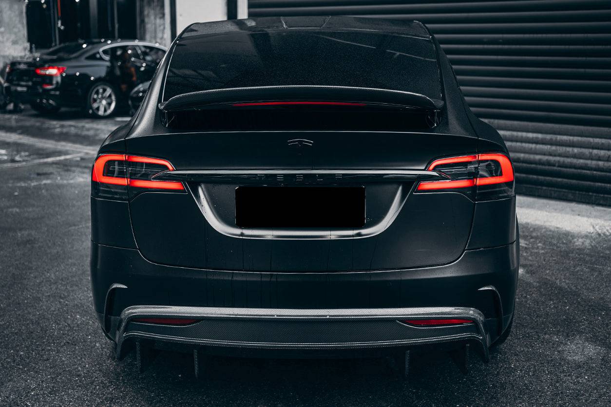 2016-2018 Tesla Model X SUV RZS Style Carbon Fiber Rear Lip – Carbonado ...