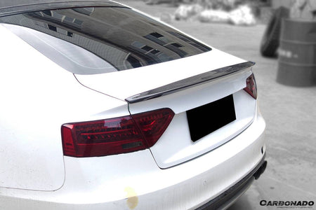 2009-2015 Audi A5 Sline S5 Sedan Sport Style Carbon Fiber Trunk Spoiler - Carbonado Aero