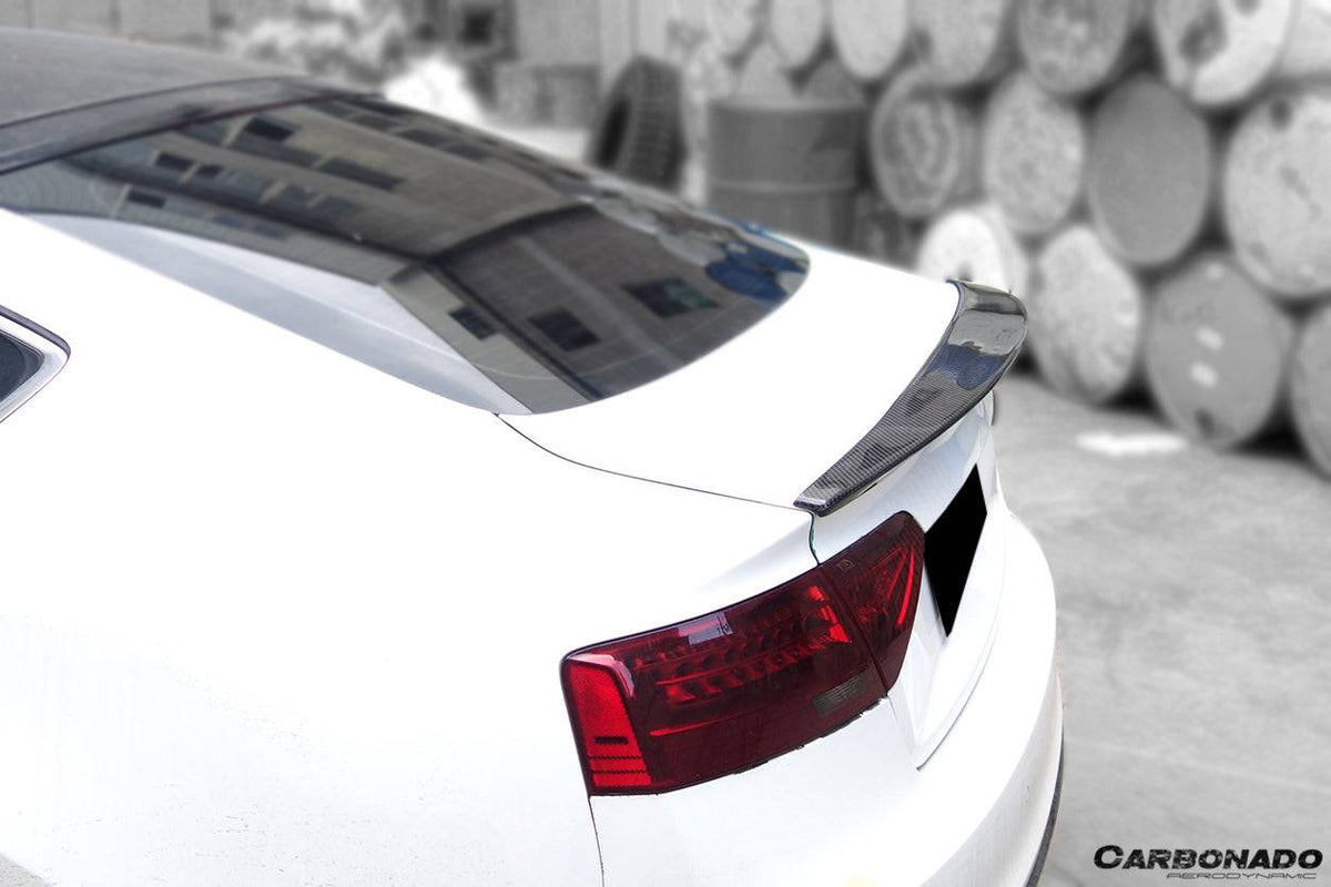 2009-2015 Audi A5 Sline S5 Sedan Sport Style Carbon Fiber Trunk Spoiler - Carbonado Aero