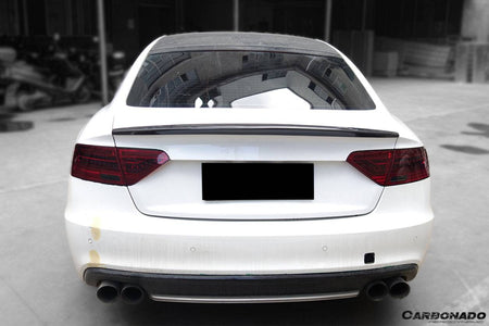 2009-2015 Audi A5 Sline S5 Sedan Sport Style Carbon Fiber Trunk Spoiler - Carbonado Aero