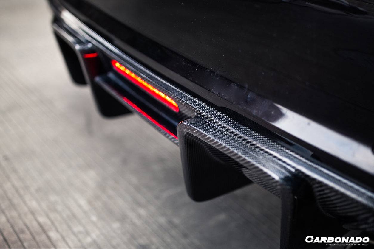 2013-2016 Audi S3 A3 Sline Sedan BKSS Style Carbon Fiber Rear Lip Diffuser - Carbonado