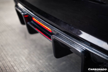 2013-2016 Audi S3 A3 Sline Sedan BKSS Style Carbon Fiber Rear Lip Diffuser - Carbonado