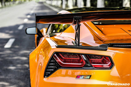 2013-2019 Corvette C7 Z06 Grandsport AR Style Carbon Fiber Trunk Spoiler Wing - Carbonado Aero