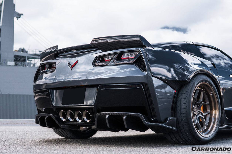 2013-2019 Corvette C7 Z51 ROX Style Rear Diffuser - Carbonado