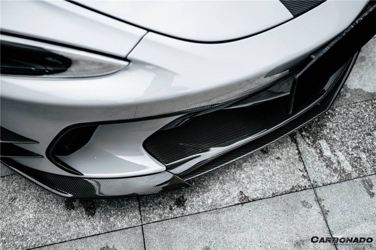 2020-2023 McLaren GT WP Style DRY Carbon Fiber Front Center Lip - Carbonado Aero