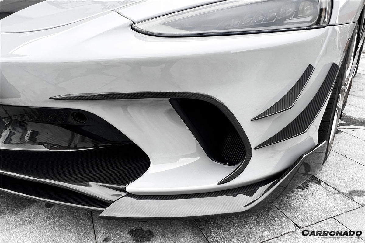 2020-2023 McLaren GT WP Style DRY Carbon Fiber Front Bumper Air Vents - Carbonado Aero