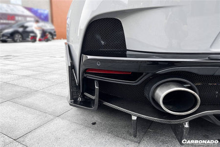 2020-2023 McLaren GT WP Style DRY Carbon Fiber Rear Bumper Side Canards - Carbonado Aero