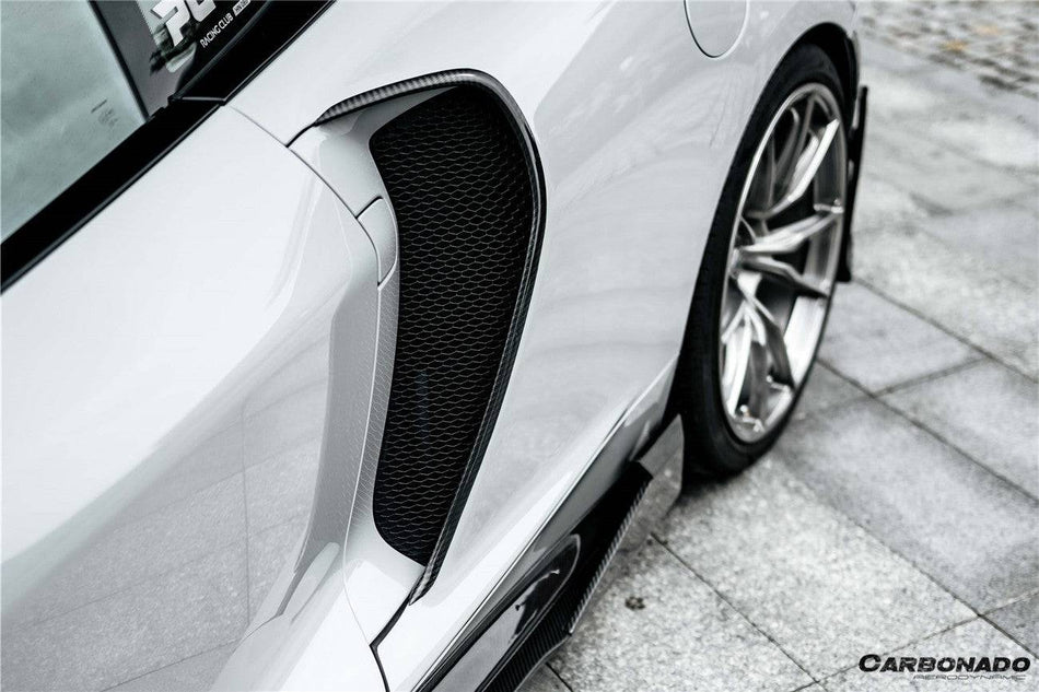 2020-2023 McLaren GT WP Style DRY Carbon Fiber Side Air Intake Blades - Carbonado