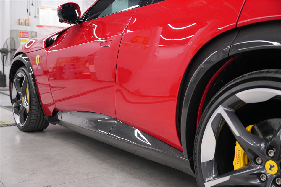 2023-2025 Ferrari Purosangue FUV Type F175 OEM Style Dry Carbon Fiber Side skirts