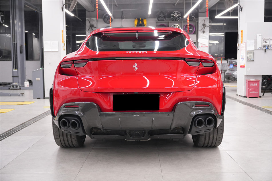 2023-2025 Ferrari Purosangue FUV Type F175 OEM Style Dry Carbon Fiber Rear Diffuser