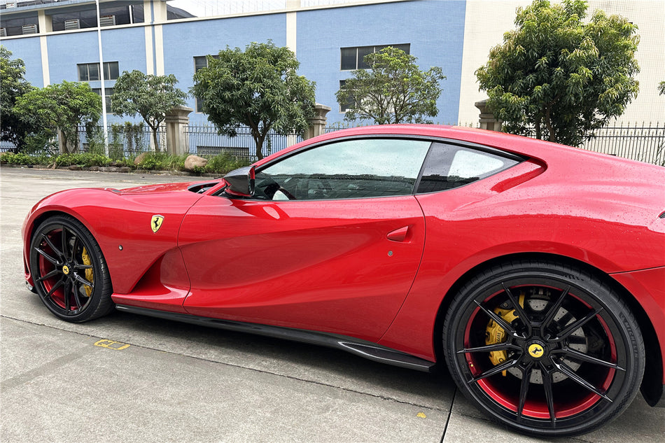 2017-2026 Ferrari 812 Superfast GTS OEM Style Dry Carbon Fiber Side Skirts