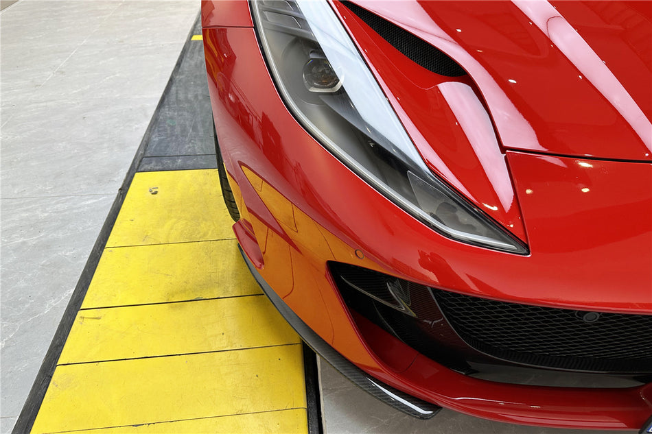 2017-2026 Ferrari 812 Superfast GTS OEM Style Dry Carbon Fiber Front Side Splitter