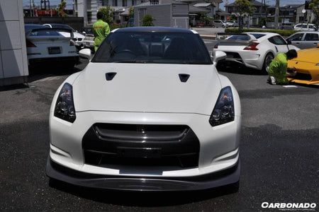 2008-2011 Nissan GTR R35 CBA AMS Style Carbon Fiber Front Lip - Carbonado Aero