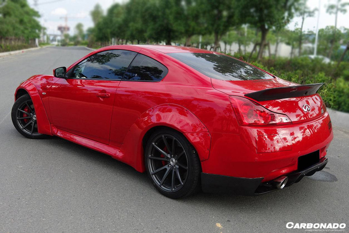 2008-2015 Infiniti G37S Coupe DE Style Side Skirts And Wide Fender Flare - Carbonado Aero