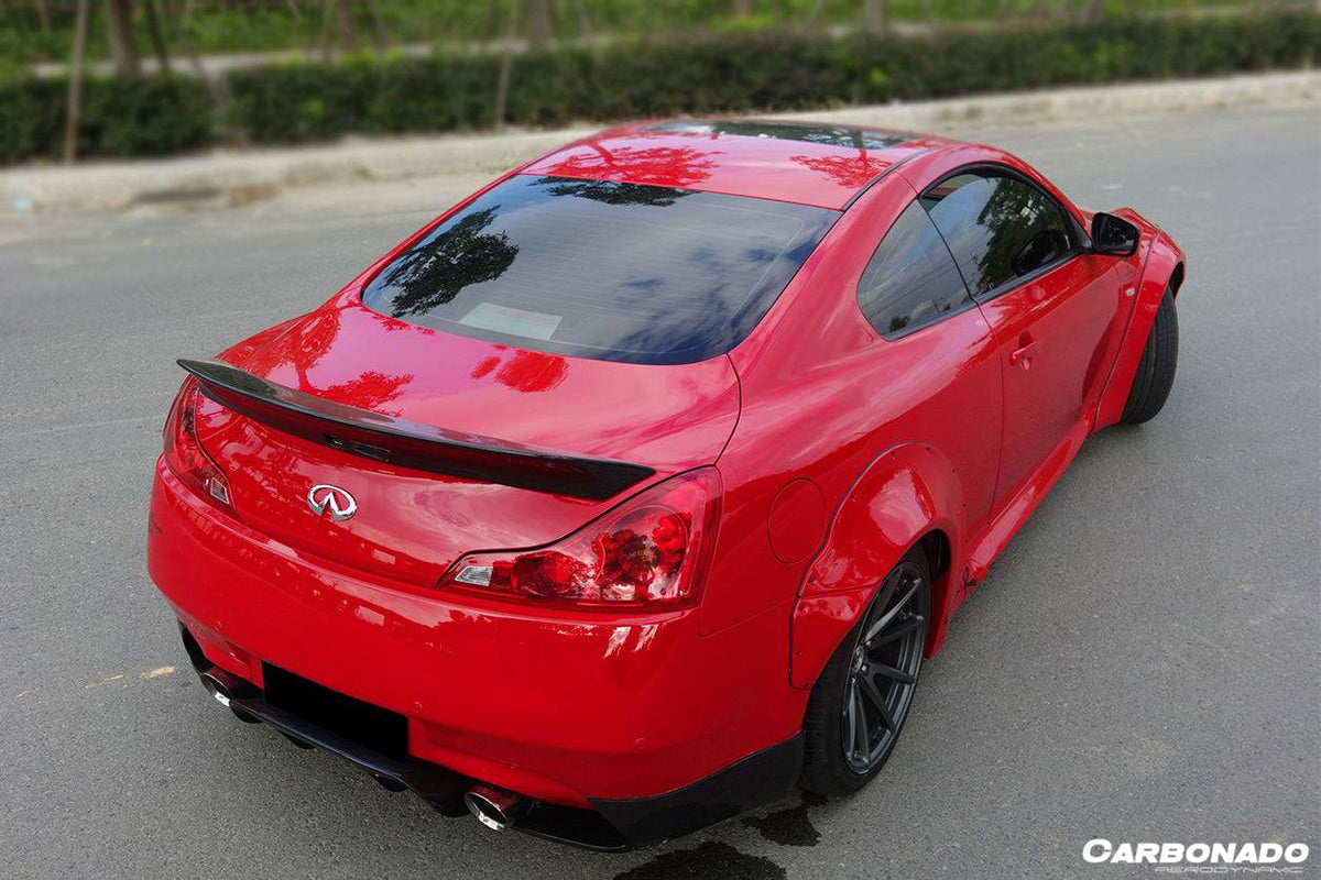 2008-2015 Infiniti G37S Coupe DE Style Carbon Fiber Trunk Spoiler - Carbonado Aero