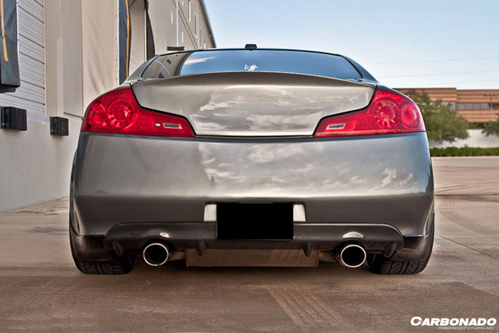 2008-2015 Infiniti G37s Coupe DTM-I Style Carbon Fiber Rear Lip - Carbonado Aero