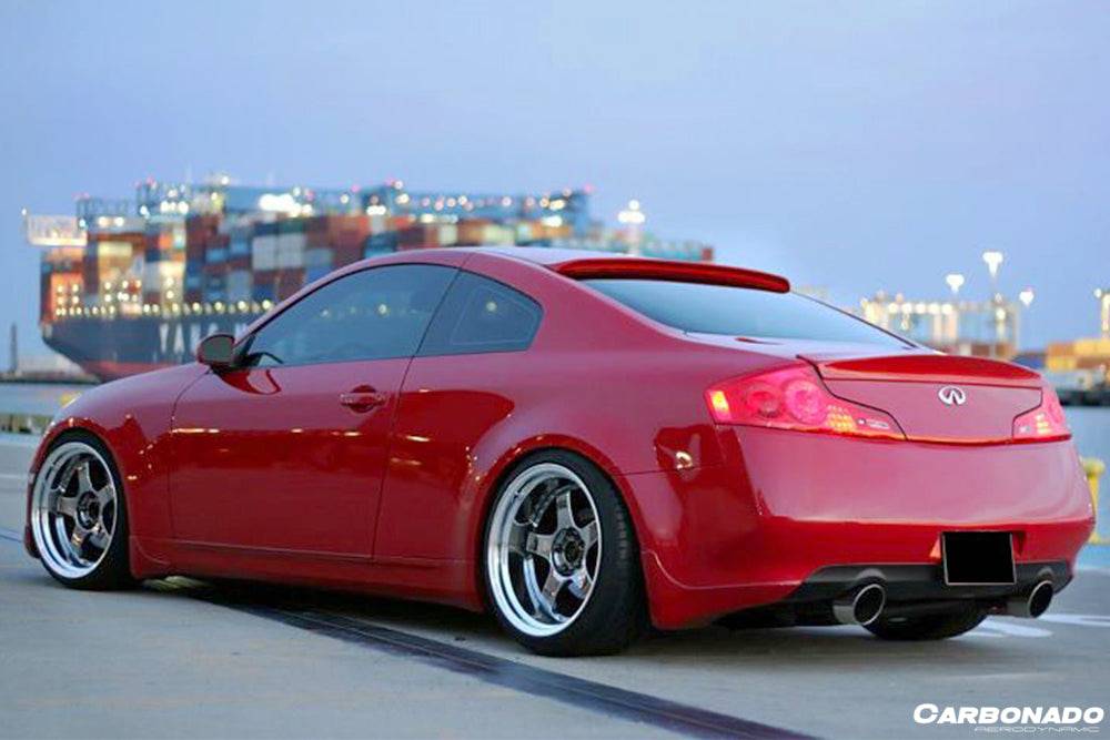 2008-2015 Infiniti G37s Coupe DTM-I Style Carbon Fiber Rear Lip - Carbonado Aero