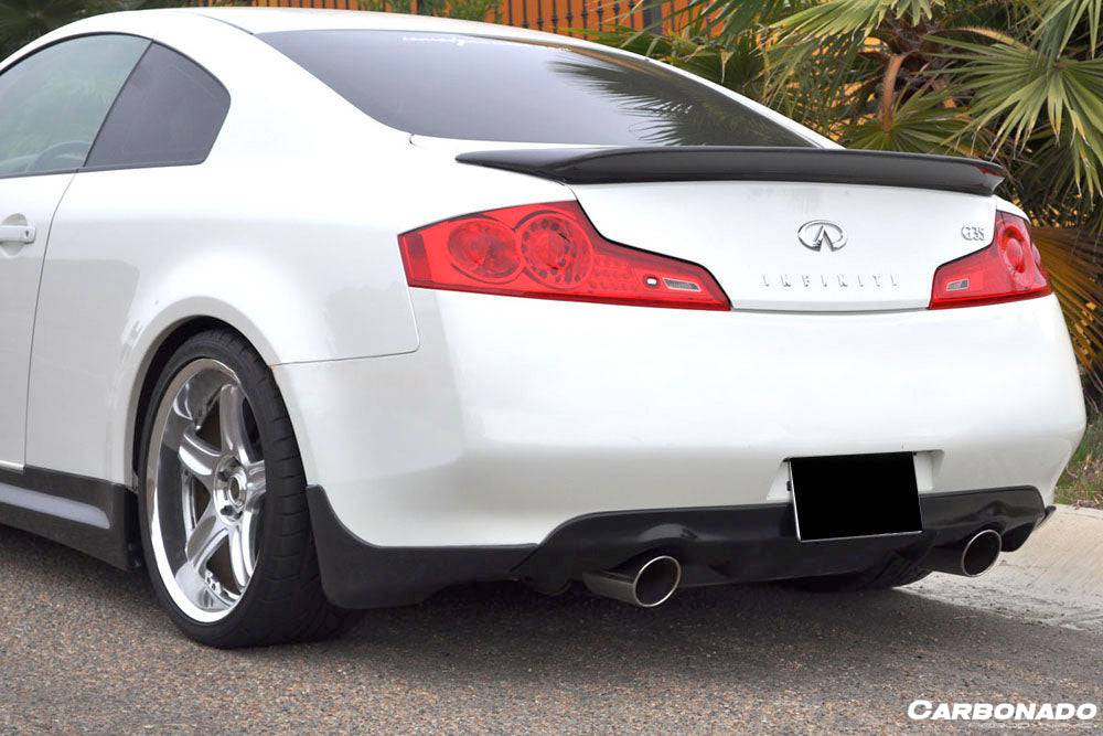 2008-2015 Infiniti G37s Coupe DTM-I Style Carbon Fiber Rear Lip - Carbonado Aero