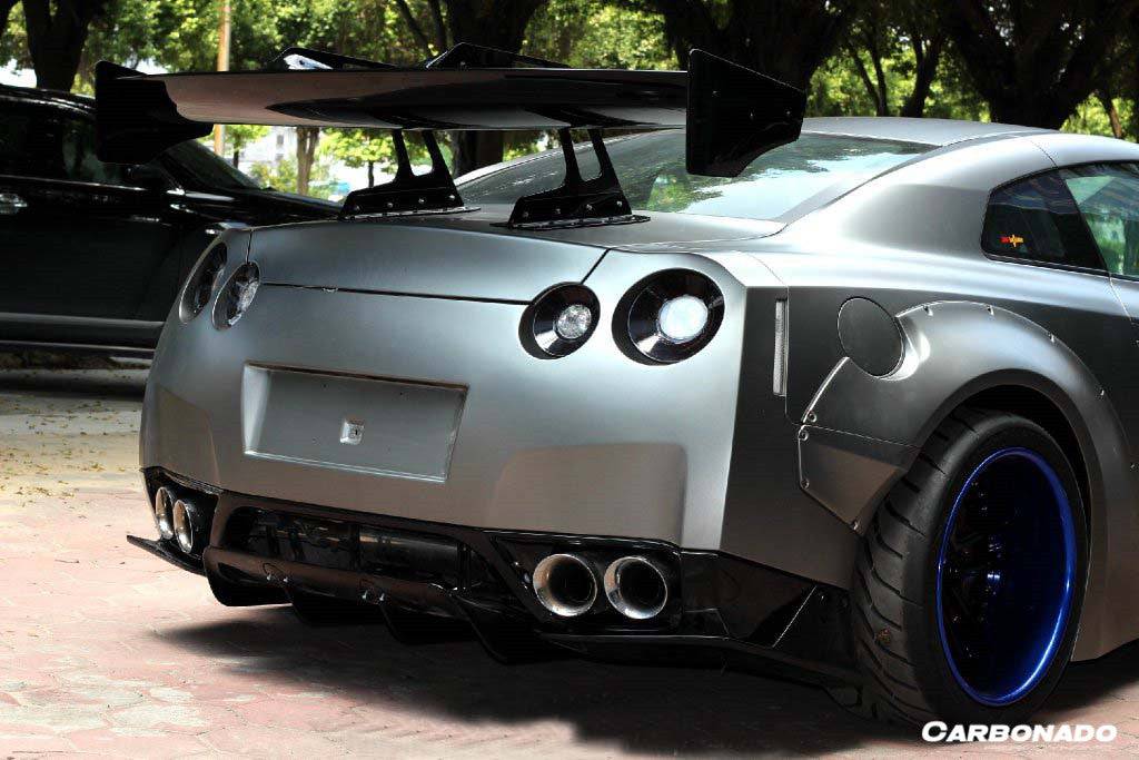 2008-2022 Nissan GTR R35 CBA/DBA/EBA DE Style Rear Diffuser - Carbonado