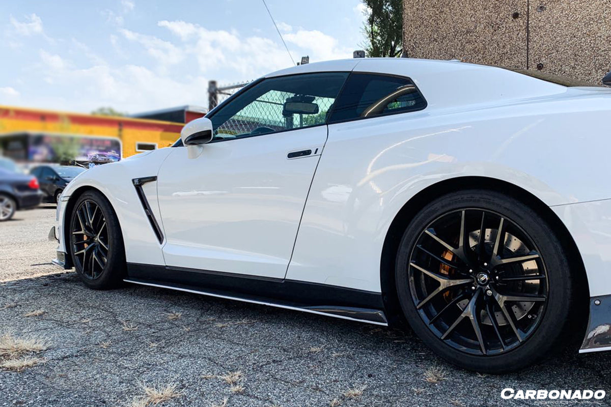 2008-2016 Nissan GTR R35 CBA/DBA VA-II Style Carbon Fiber Side Skirts Under Board - Carbonado Aero