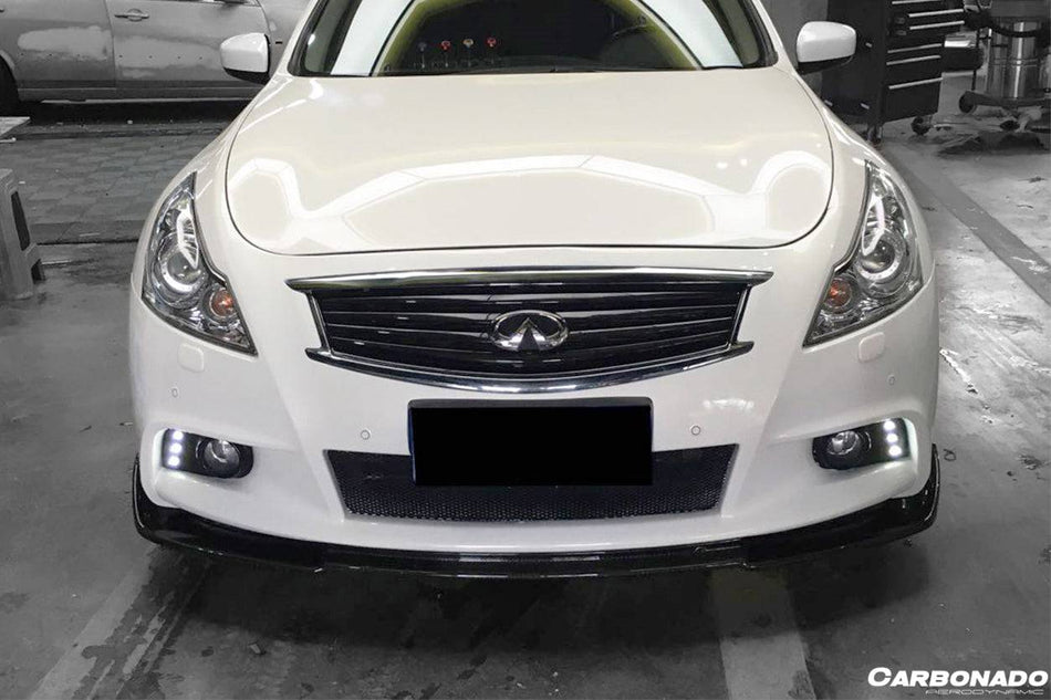 2010-2013 Infiniti G25/G37 Sedan EU Style Carbon Fiber Front Lip - Carbonado