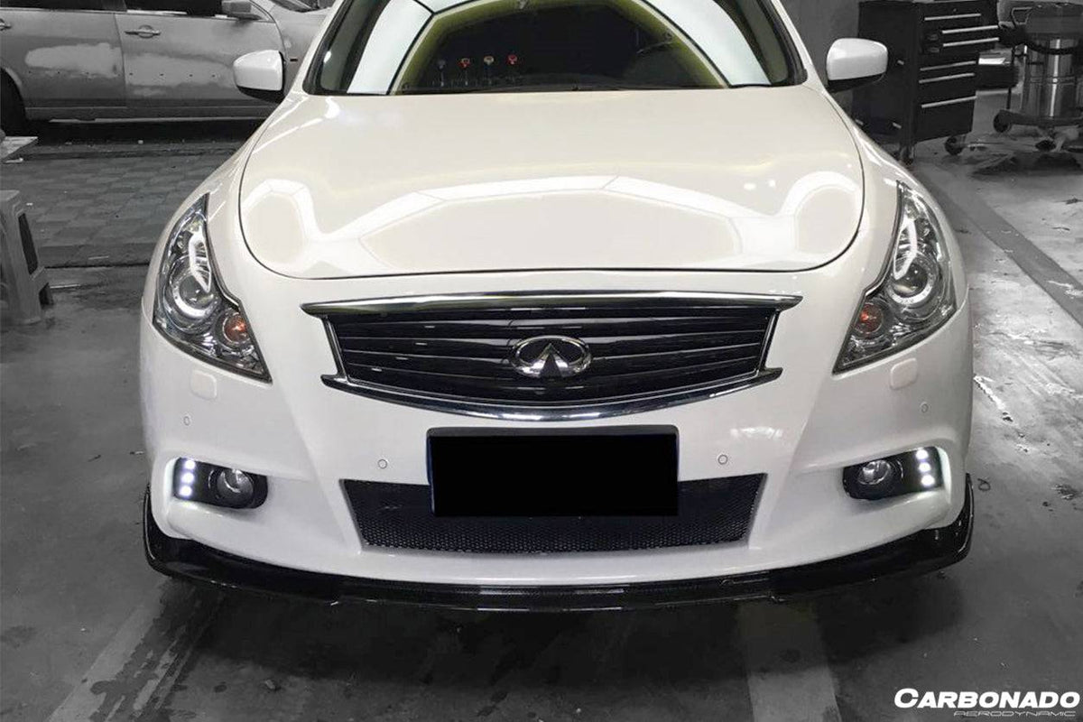 2010-2013 Infiniti G25/G37 Sedan EU Style Carbon Fiber Front Lip - Carbonado Aero
