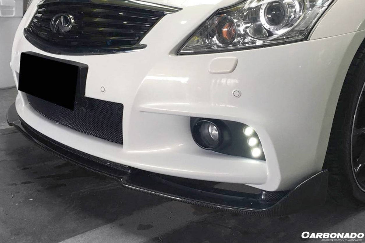 2010-2013 Infiniti G25/G37 Sedan EU Style Carbon Fiber Front Lip - Carbonado Aero