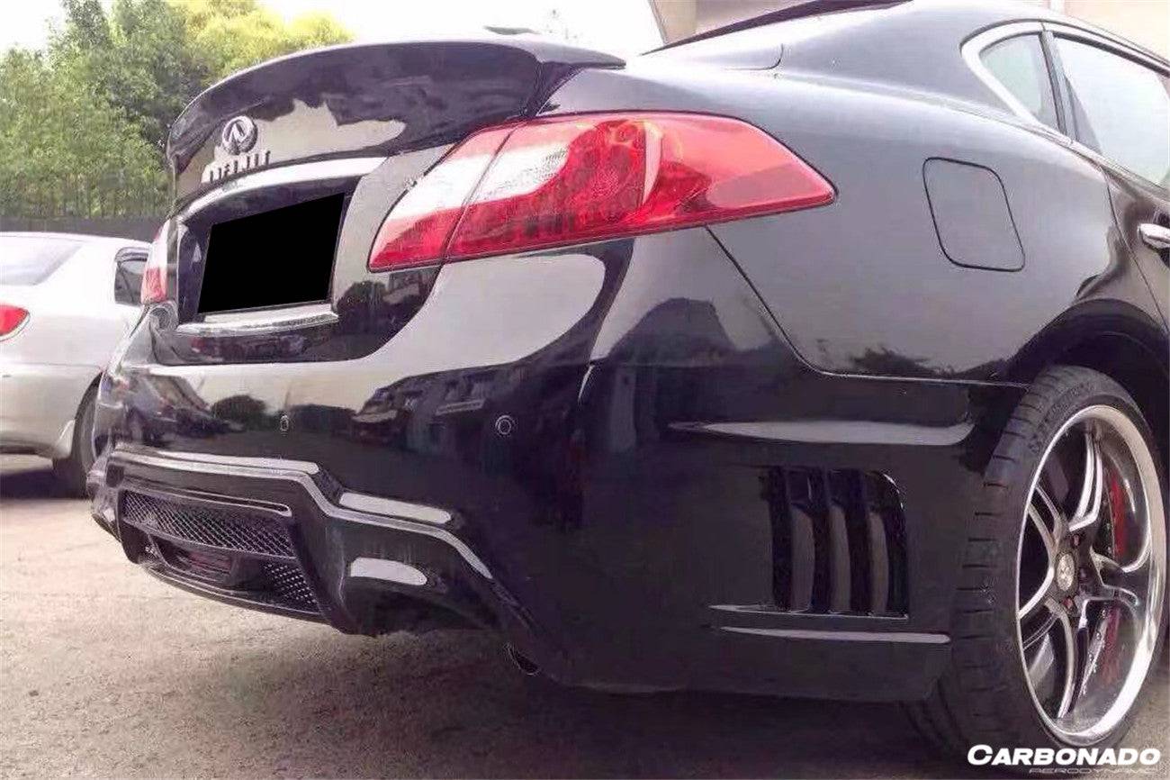 2011-2014 Infiniti Q70 M37 M35 M25 WD Style Rear Bumper w/Tips - Carbonado Aero