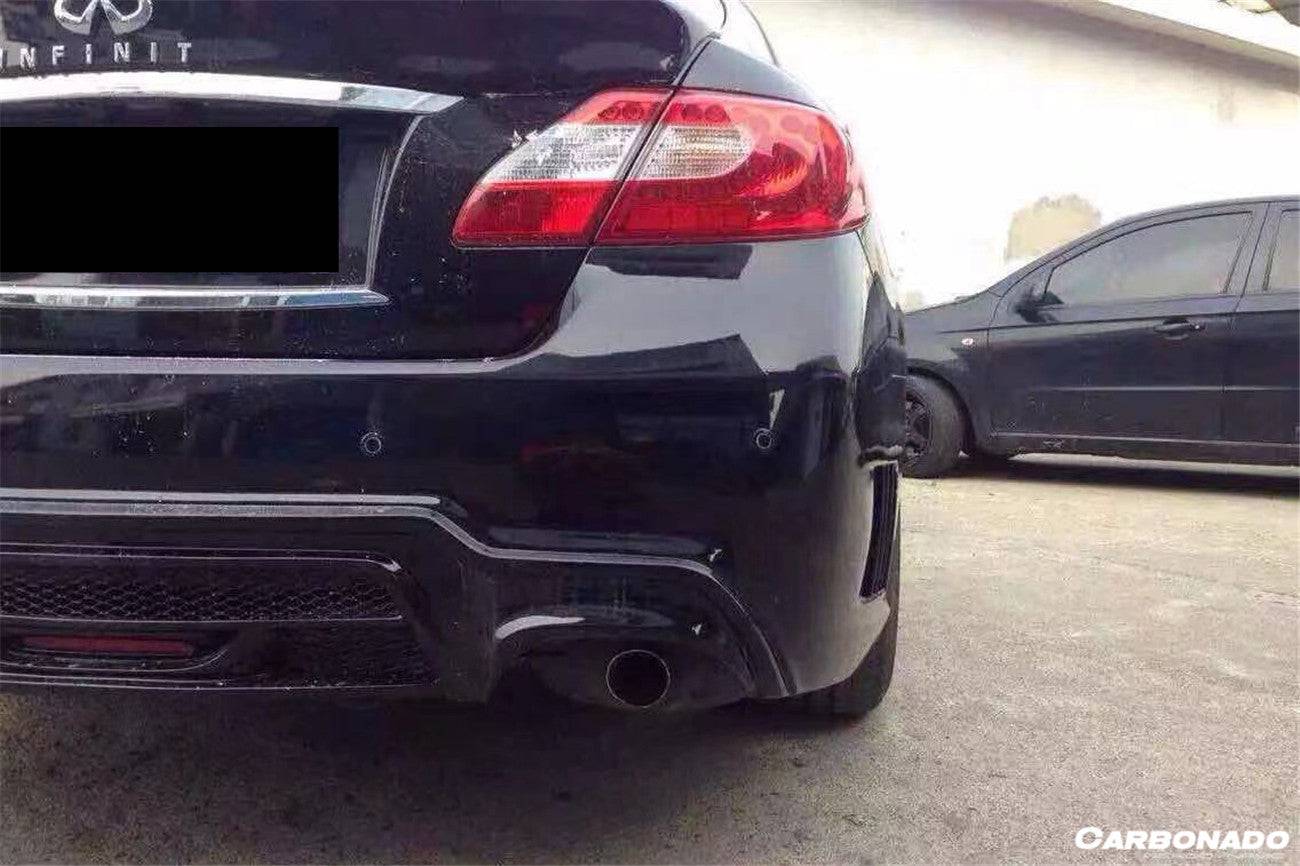 2011-2014 Infiniti Q70 M37 M35 M25 WD Style Rear Bumper w/Tips - Carbonado Aero