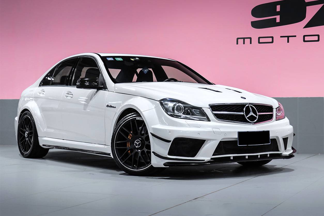 2012-2014 Mercedes Benz W204 C63 AMG Sedan BKSS Style Wide Full Body Kit - Carbonado