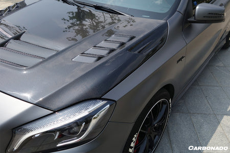 2012-2018 Mercedes Benz W176 A45 AMG VA Style Hood - Carbonado Aero