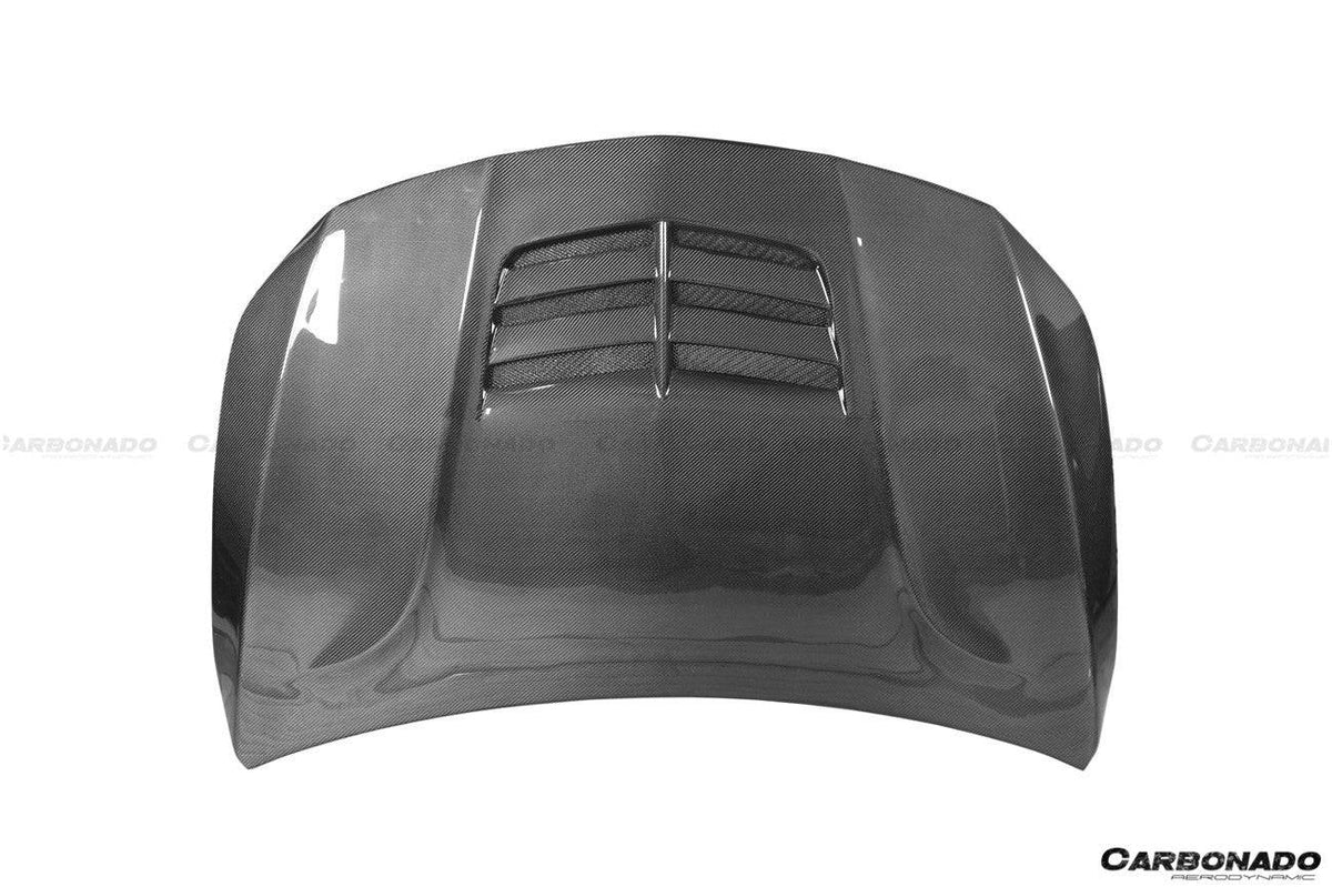 2013-2018 Mercedes Benz W117 CLA Class Black Sails Style Hood - Carbonado Aero