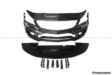 2013-2016 Mercedes Benz W117 CLA Class WD Style Front Bumper w/led - Carbonado Aero