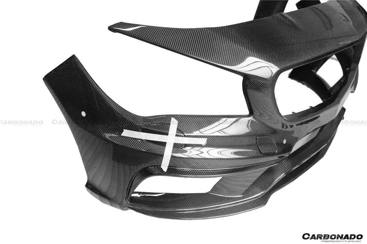 2013-2016 Mercedes Benz W117 CLA Class WD Style Front Bumper w/led - Carbonado Aero